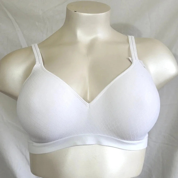 XXL Hanes G260 HU08 HP08 Wire Free Soft Cup Bra White Diamond‎ NWT - Picture 2 of 7